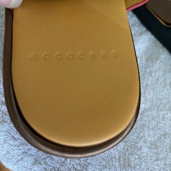 New 4ccccees Free People Eclipse Lay Tri Color Chunky Sandal Sz 37 6.5 Host Pick - Picture 8 of 8